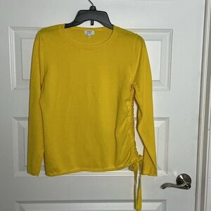 crown & ivy Yellow Crew Neck Sweater